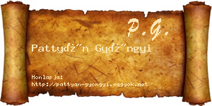 Pattyán Gyöngyi névjegykártya