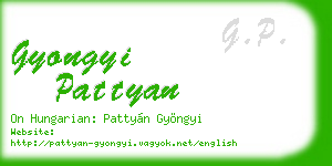 gyongyi pattyan business card
