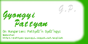 gyongyi pattyan business card